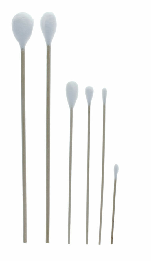 Wooden Cotton Swabs With 6″ & 8″ Sticks Six Sizes For Gun Cleaning and more