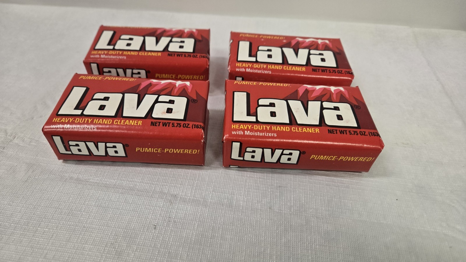 Lava Hand Soap Heavy Duty Cleaner Moisturizing Pumice 5.75oz 4 Bars