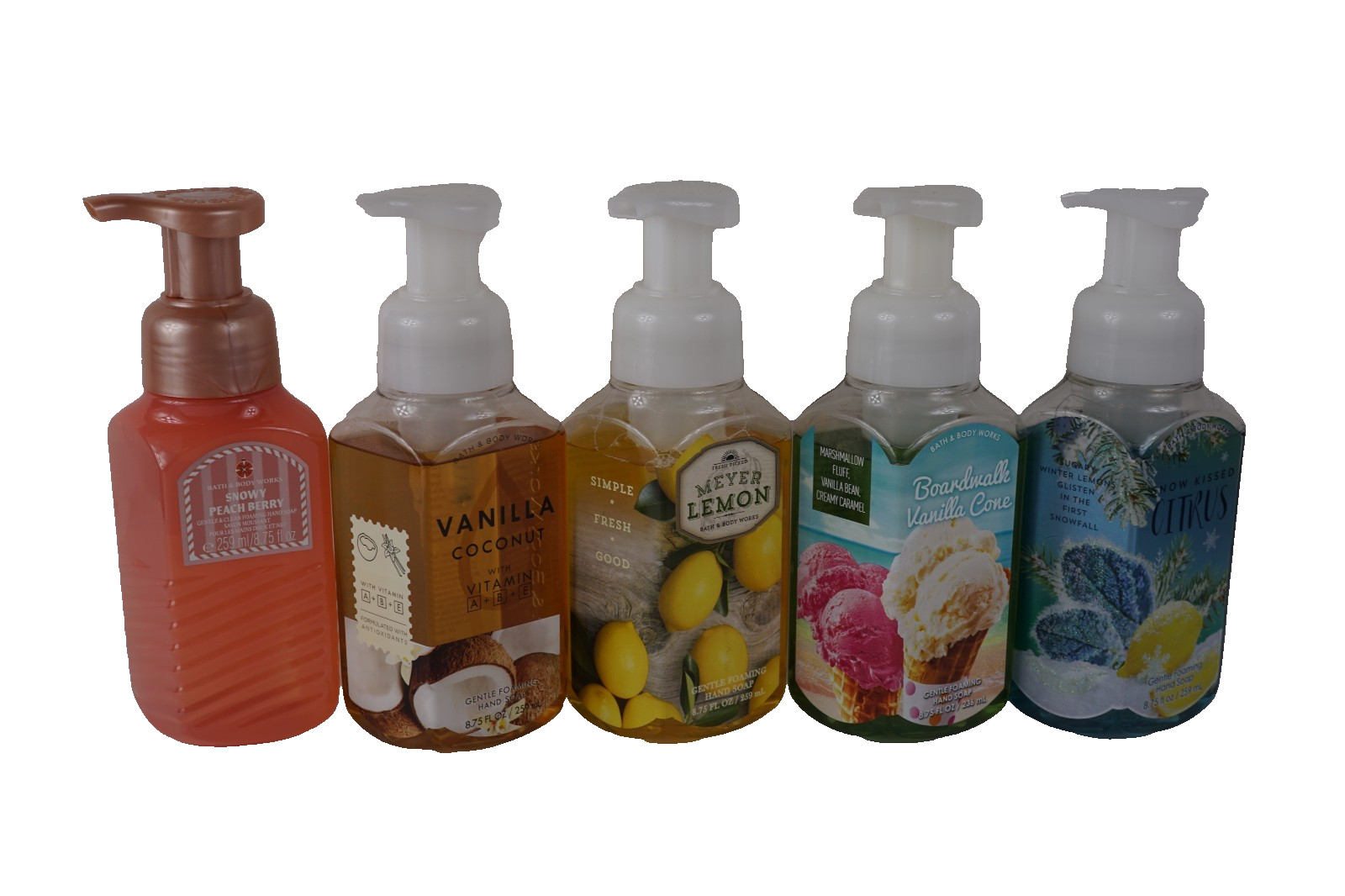 X5 BATH & BODY WORKS FOAMIONG HAND SOAP WITH ESSENTIAL OILS