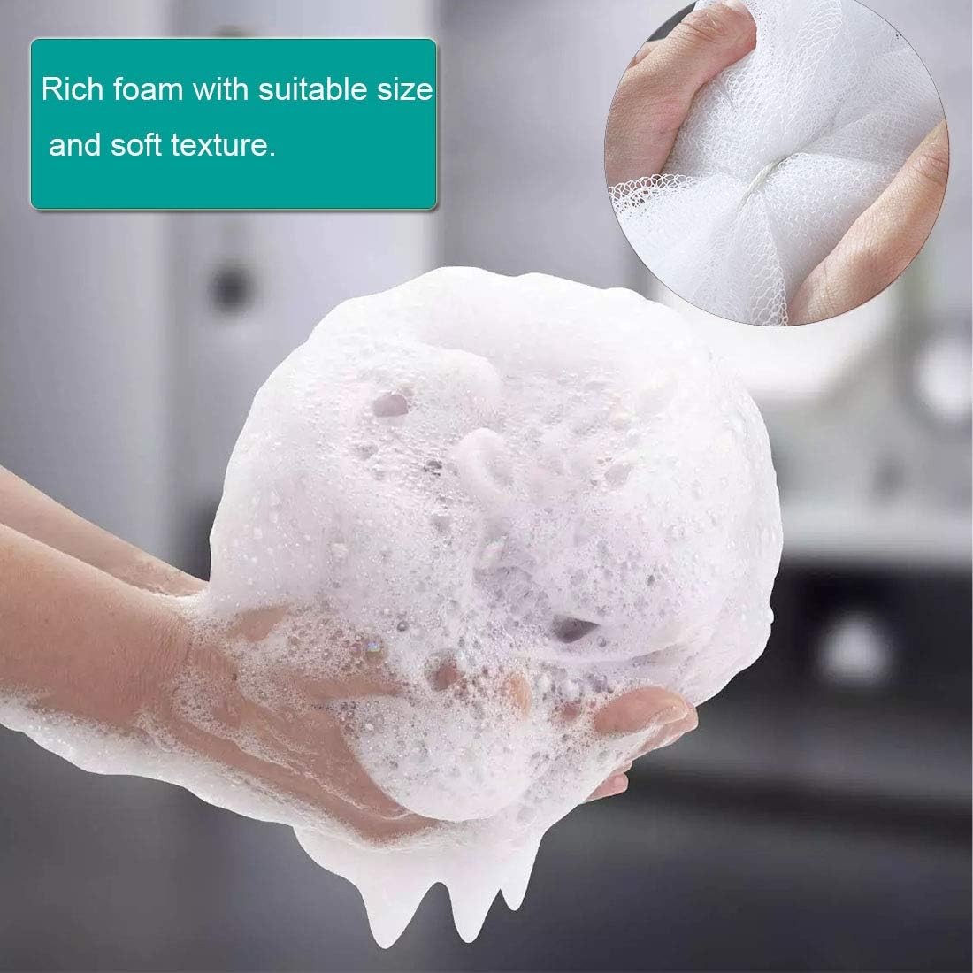 10 Pack of Bath Loofah Pink, Blue, Yellow, Orange, Turquoise, Grey, Green