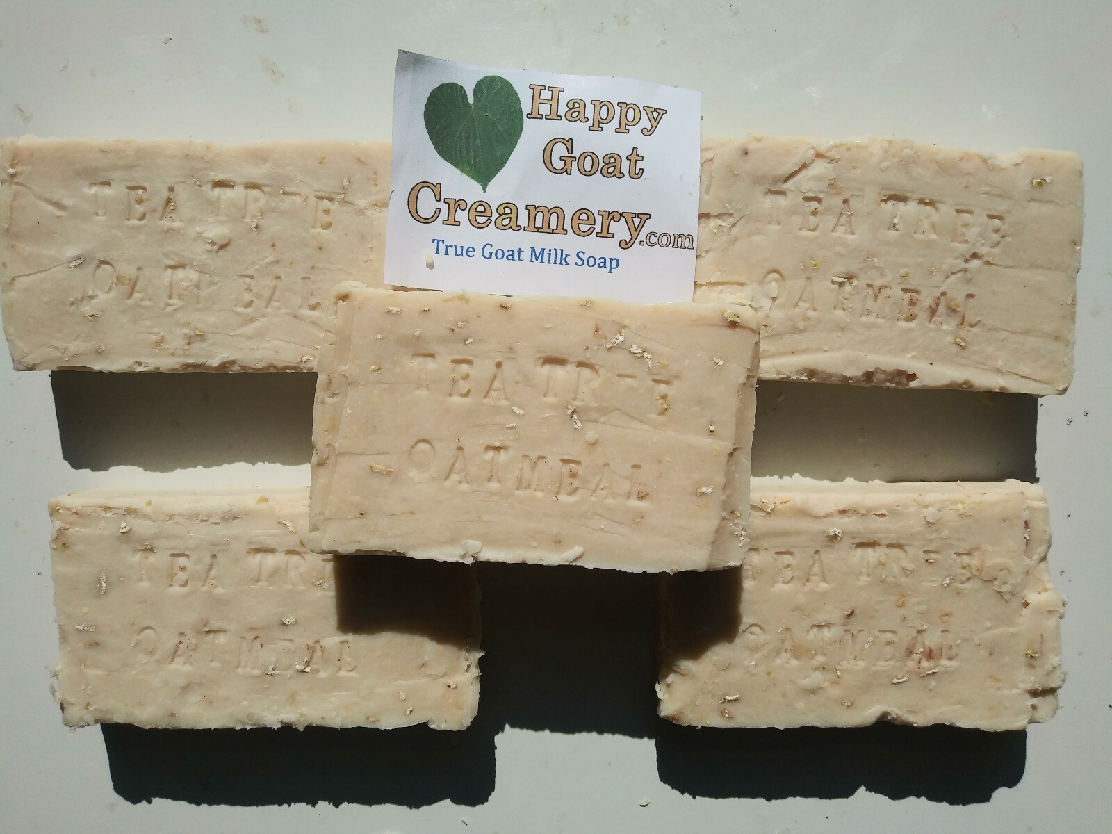 TEA TREE & OATMEAL GOAT MILK SOAP HAPPY GOAT CREAMERY PURE ESSENTIAL OIL CHEAP