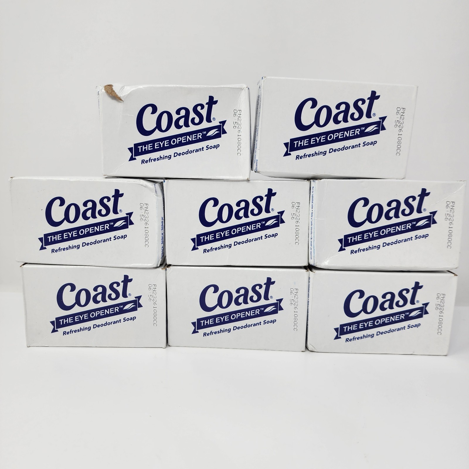 Coast Deodorant Soap Bar Fresh Scent 4.12 oz Bars Eye Opener (8 Pack)