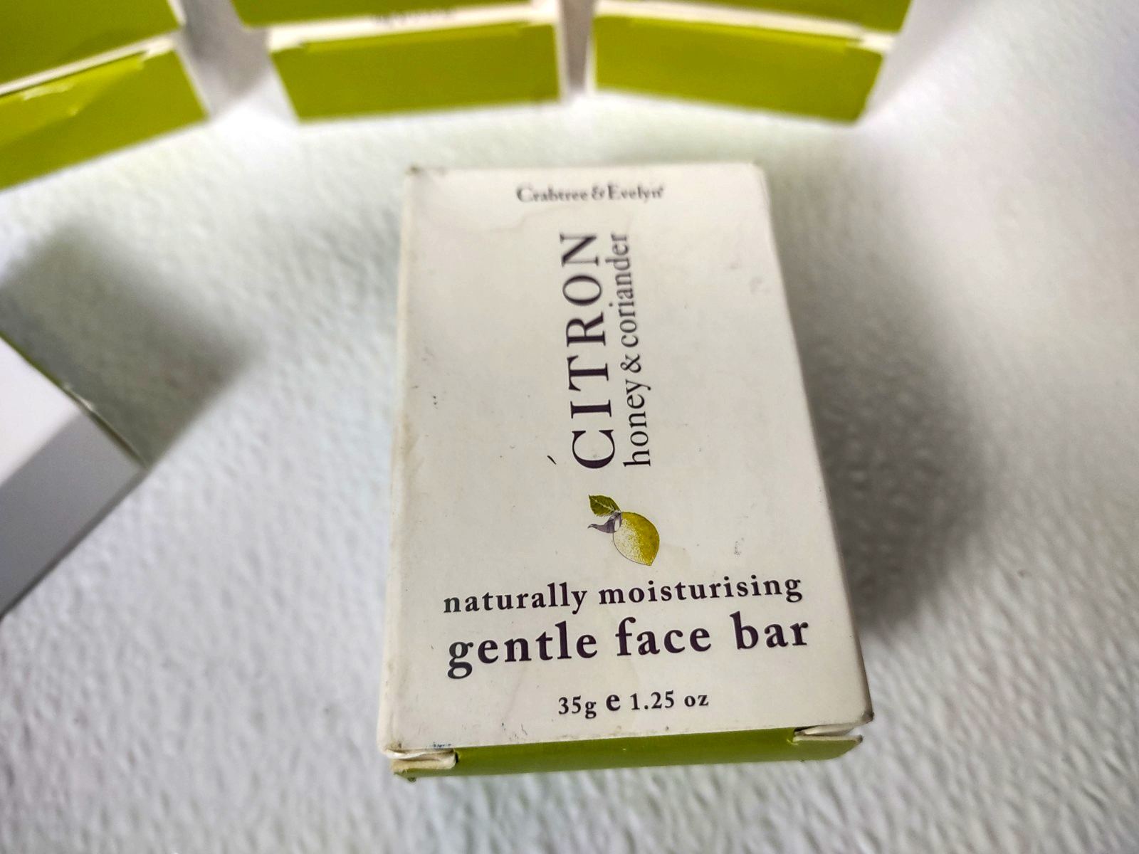 CRABTREE & EVELYN 12pc Citron Honey & Coriander Face & Bath Travel Size Bar Soap