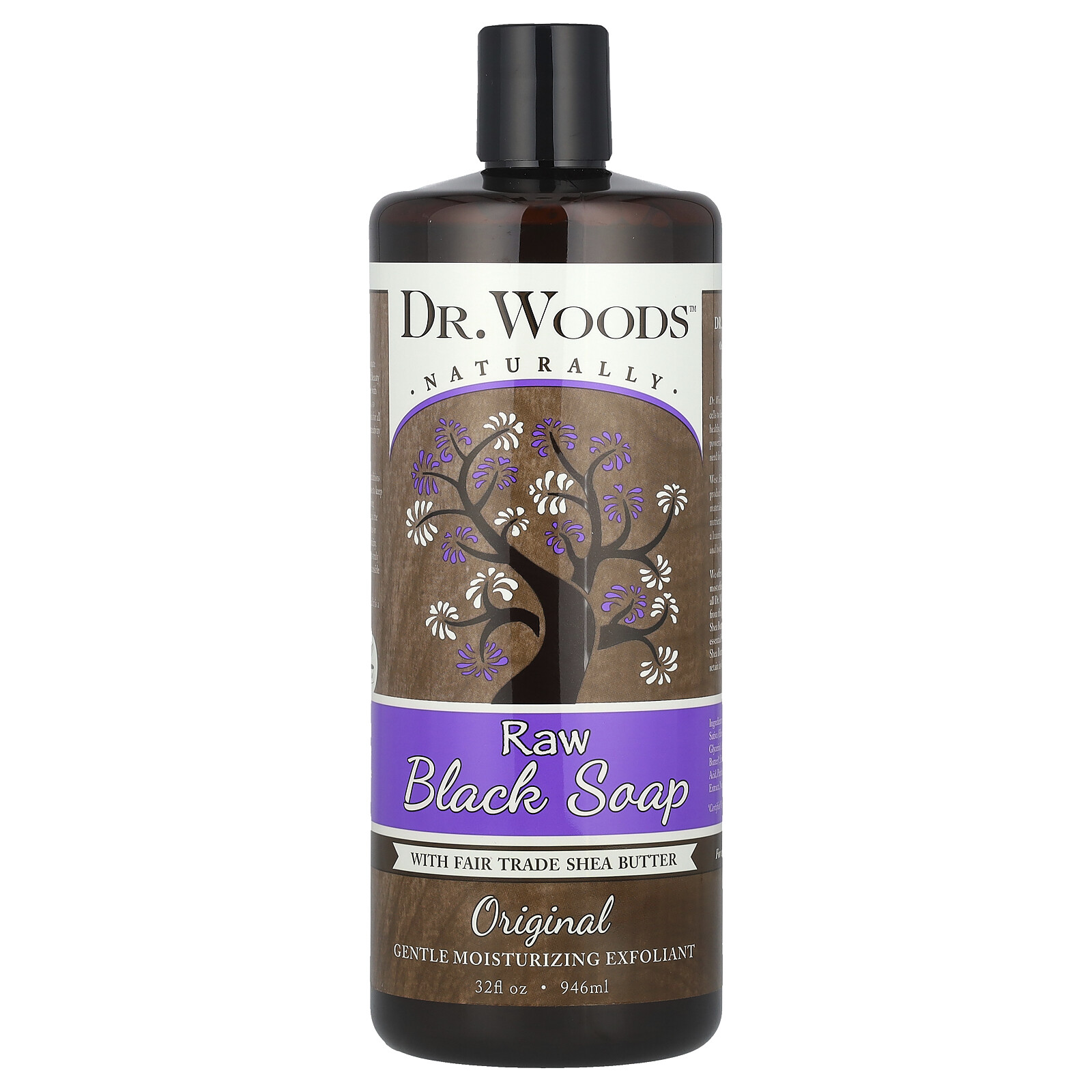 Raw Black Soap with Fair Trade Shea Butter, Original, 32 fl oz (946 ml)