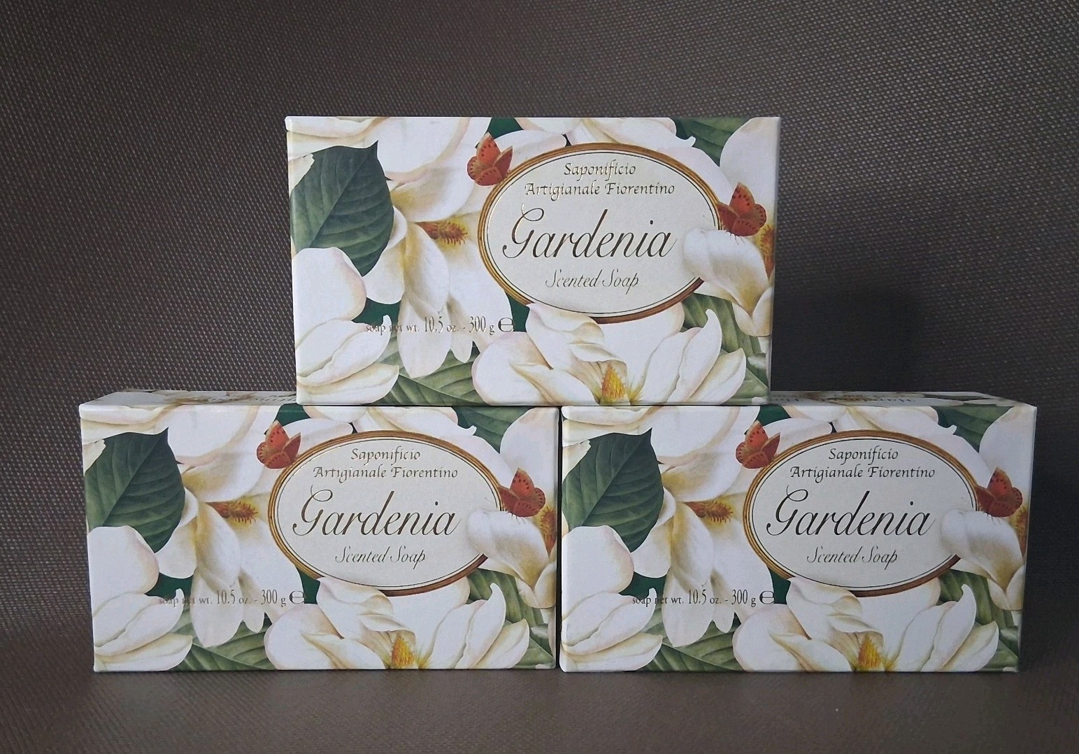 Saponificio Fiorentino Gardenia Bar Soap Handmade In Italy 3 x 10.5 oz Sealed