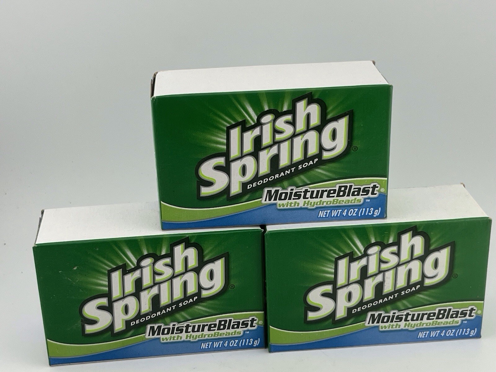 Irish Spring Moisture Blast Deodorant Soap 6 Pack Old Version NO FLAXSEED OIL