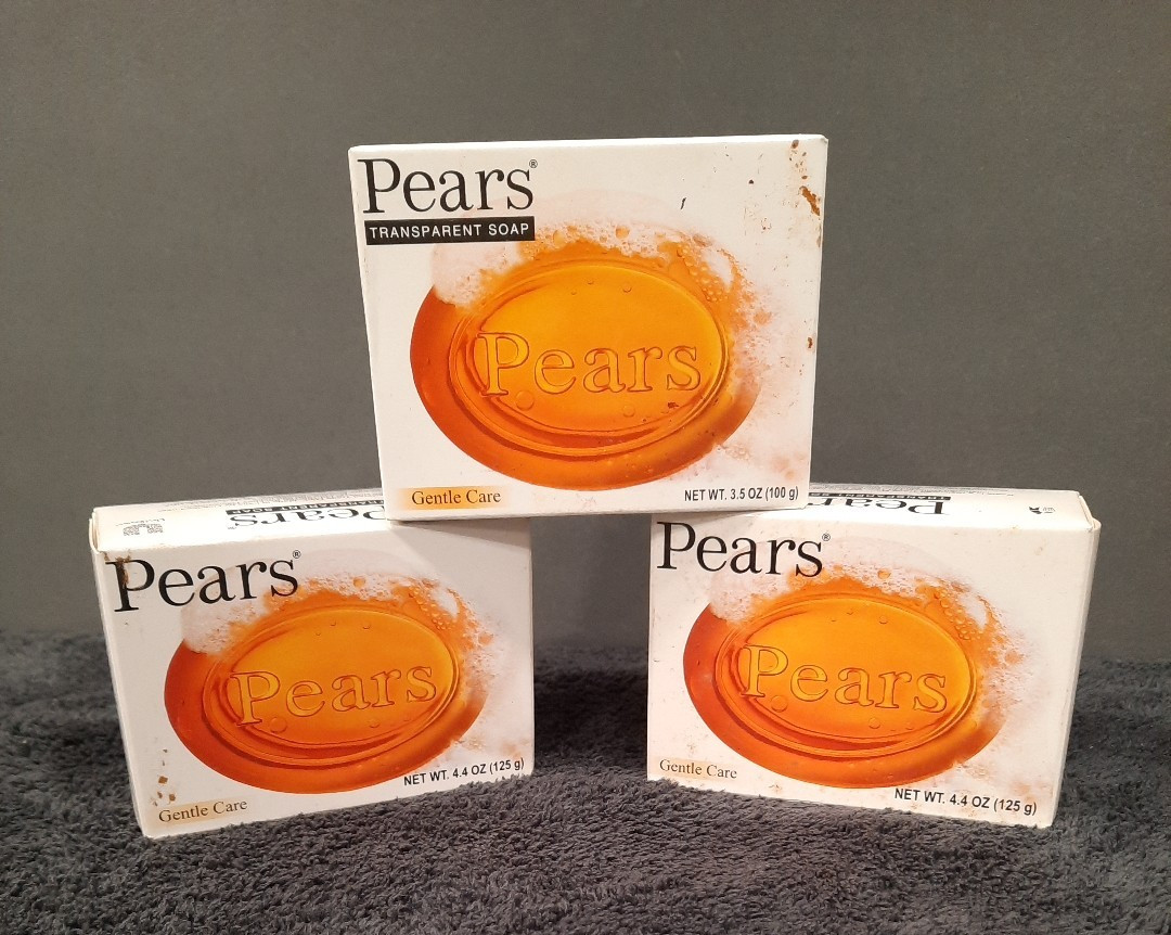 Pears Pure & Gentle Plant Oils Transparent Bar Soap Amber 3.5 oz Lot Of 3