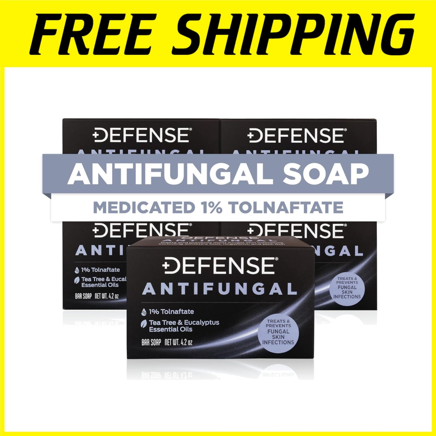 Defense Antifungal Bar Soap – 5 Bars