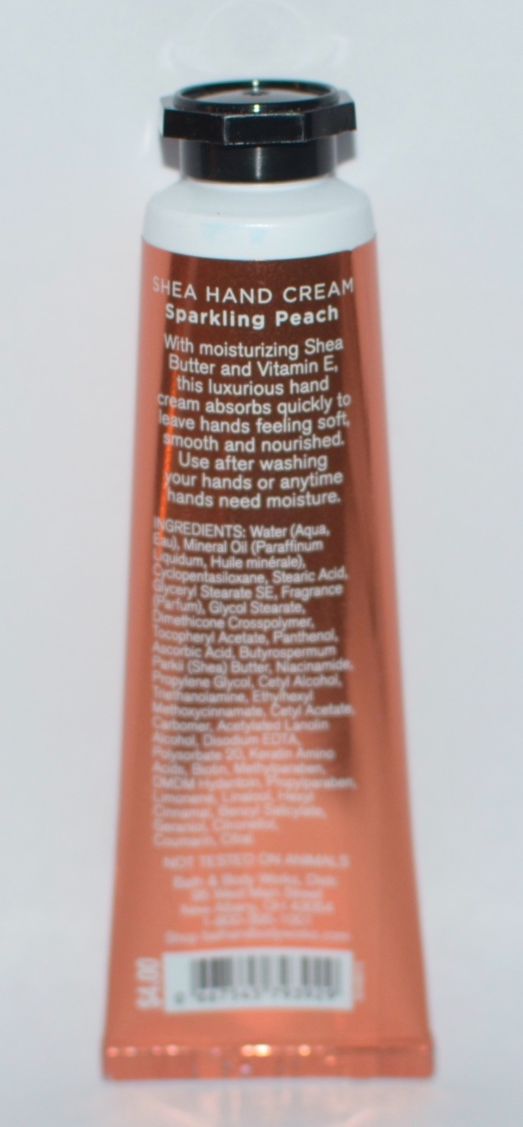 BATH BODY WORKS BE YOU TIFUL BEAUTIFUL SPARKLING PEACH HAND CREAM LOTION 1 OZ
