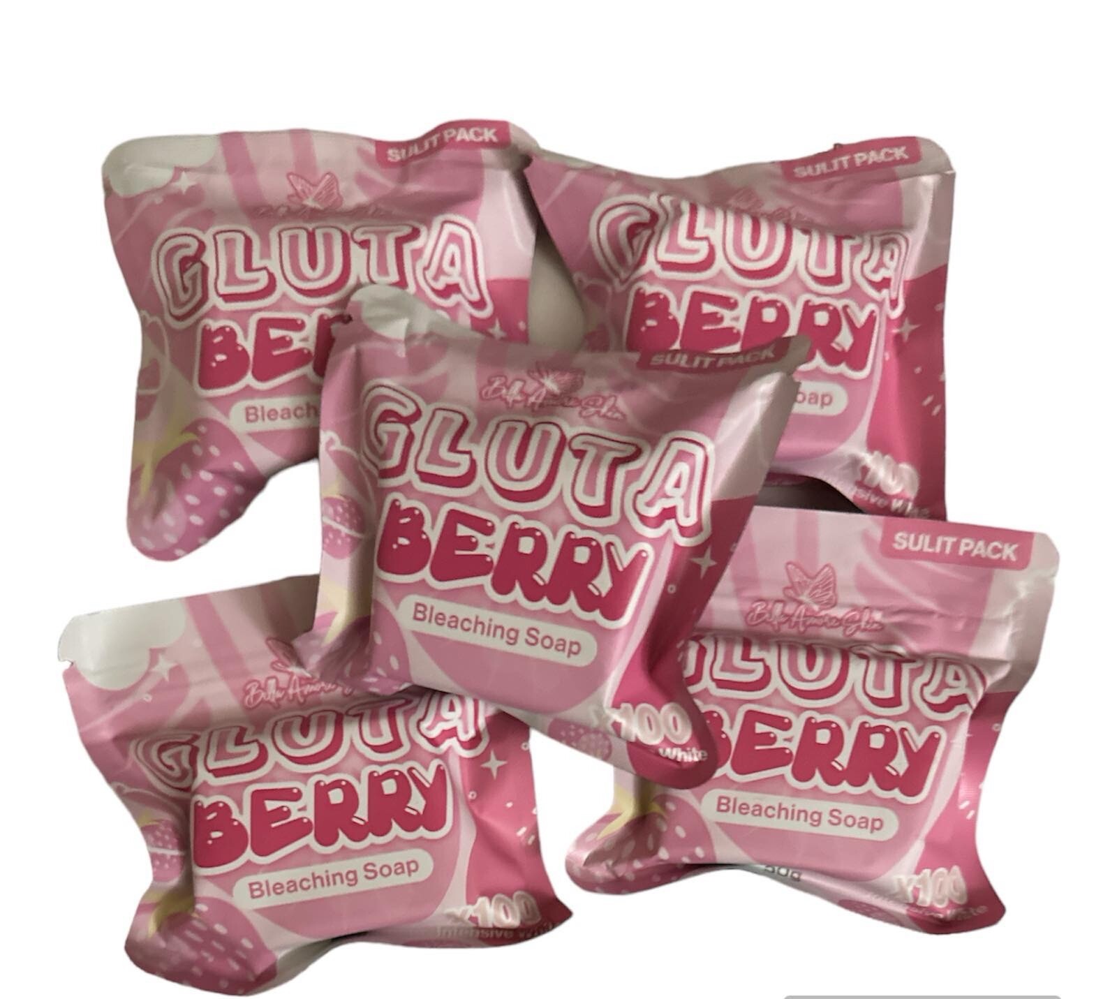 Gluta Berry Bleaching Soap By Bella Amore Skin (5 Bars) 50g
