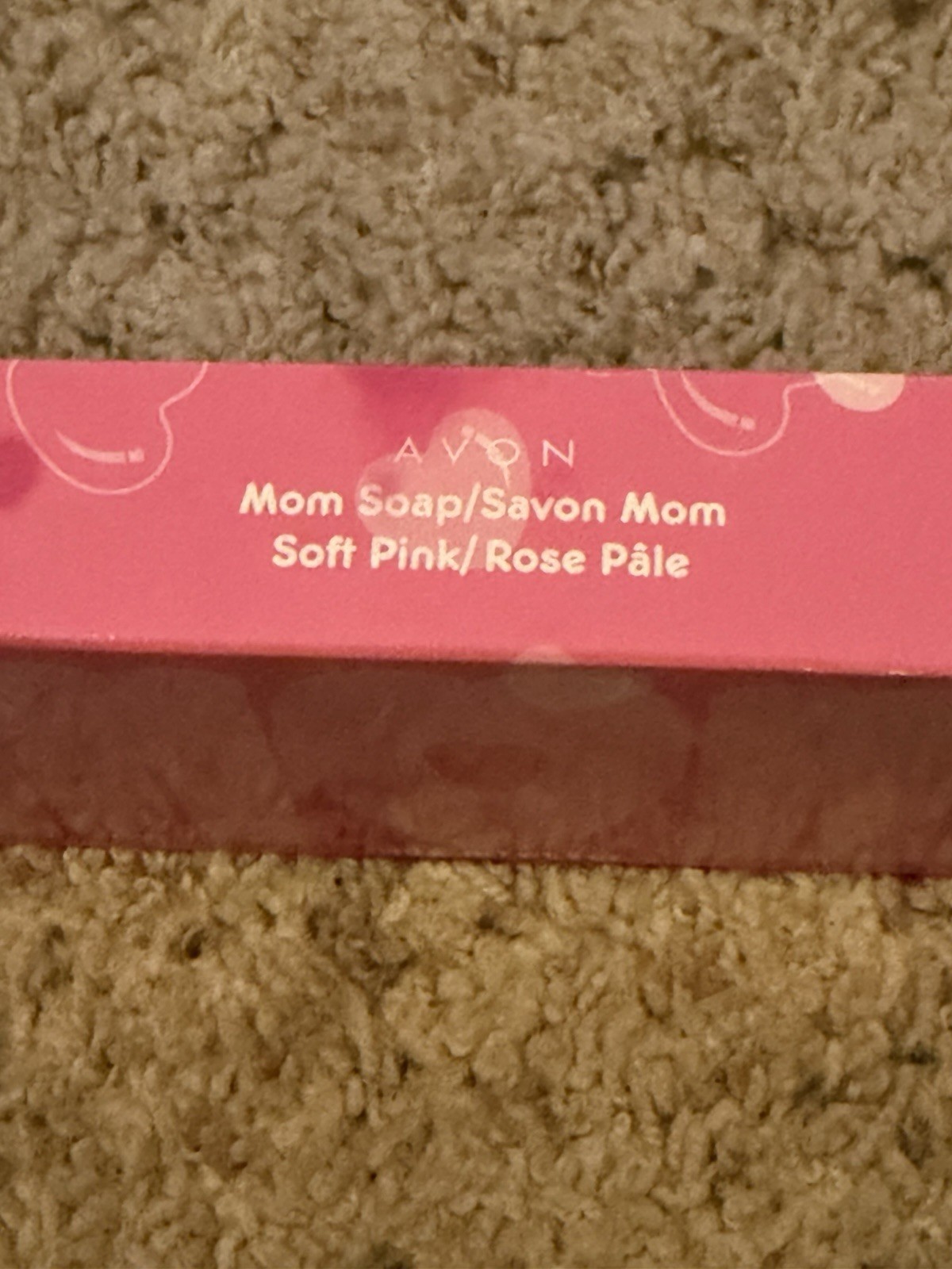 VTG 2004 Avon Mom Body Bar Soap, Bubble Bath Scent, Pink Hearts, 5 oz, USA made