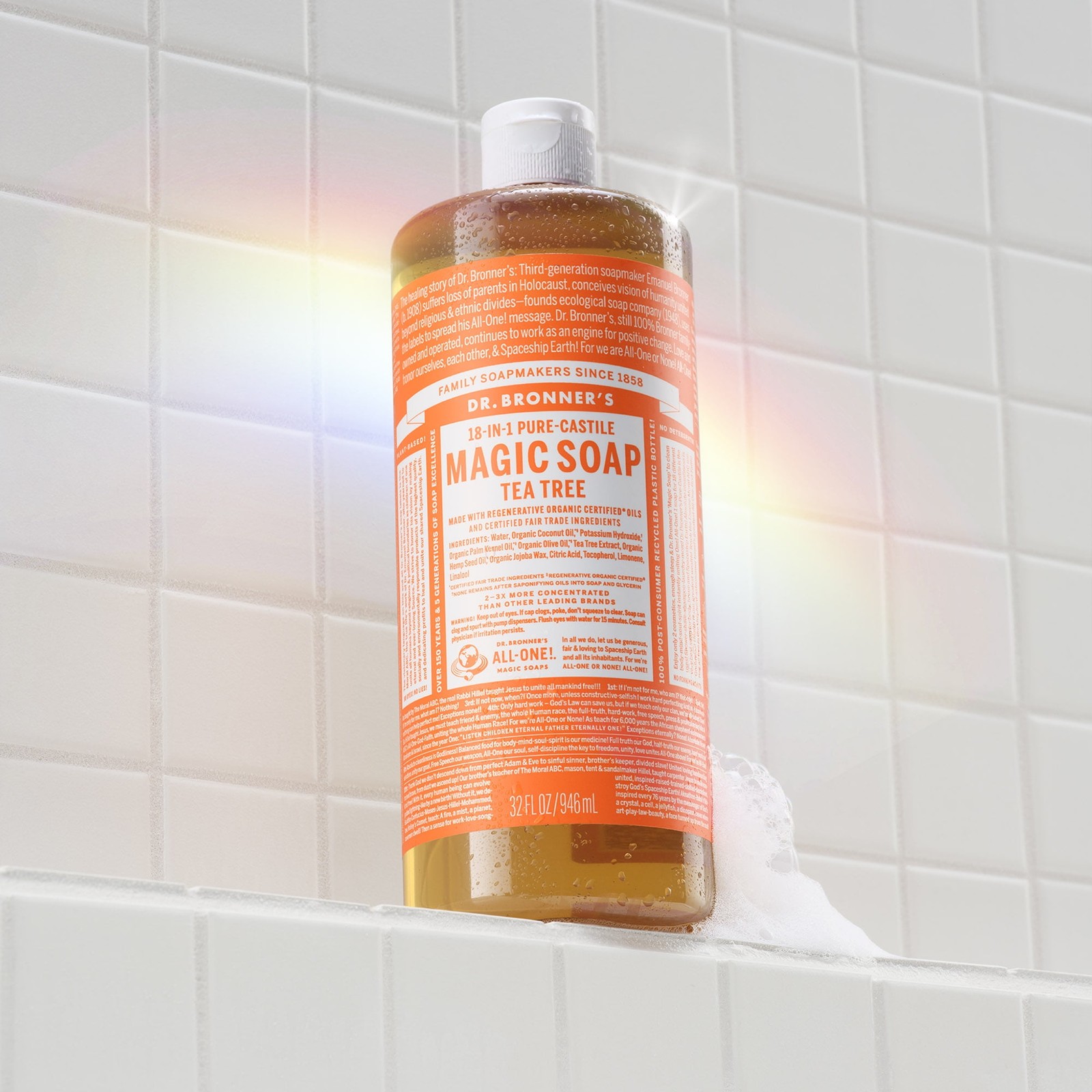 Dr. Bronner’s Magic Soap – Tea Tree – Pure-Castile Liquid Soap – 32 oz