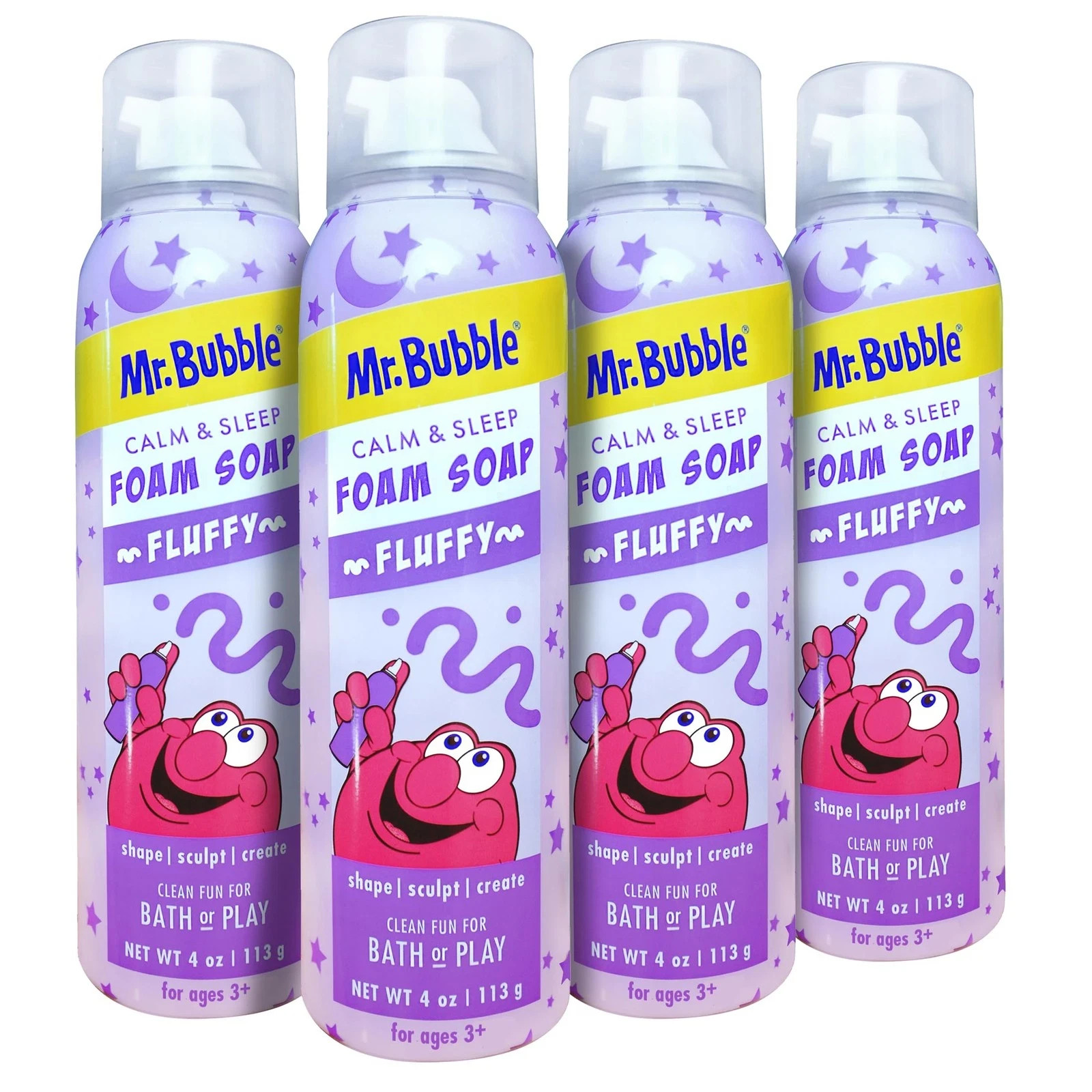 Mr. Bubble Calm & Sleep Foam Soap, 4 oz, 4 pack 4 Ounce (Pack of 4)