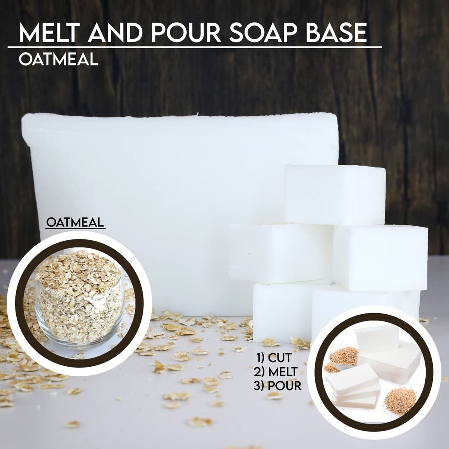 Primal Elements Oatmeal – Moisturizing Melt and Pour Glycerin Soap Base for C…