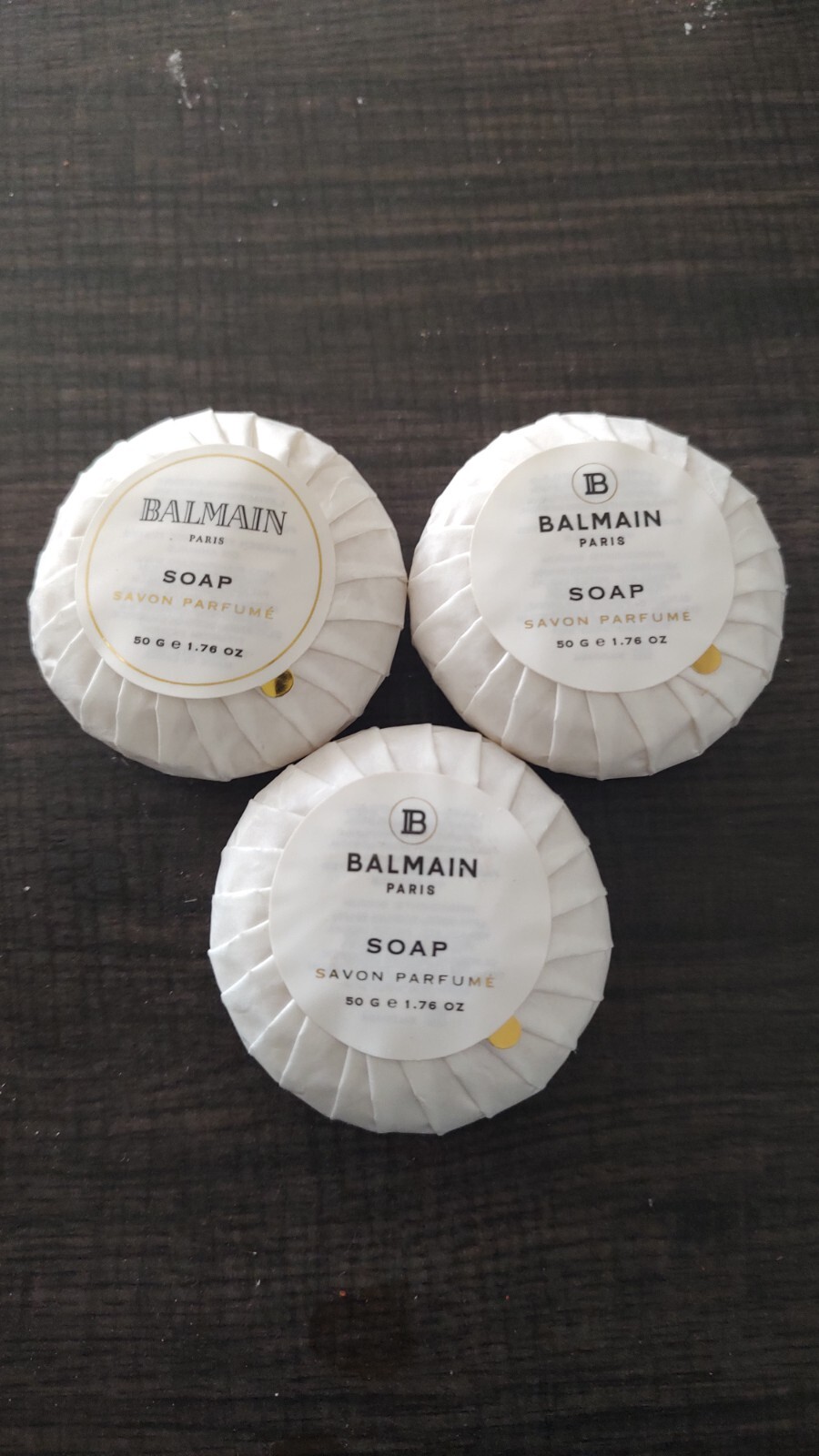 Lot of 3 Balmain Paris Travel Soap Savon Parfume 50 G 1.76 Oz