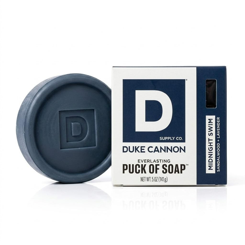 Triple-Milled 5 oz Men’s Bar Soap with Midnight Swim Scent – Ergonomic Design