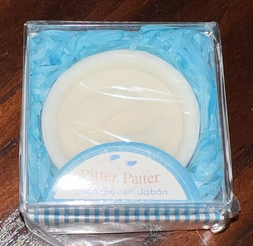Baby Shower Favor Pitter Patter Baby Boy Soap Savon Jabon NEW in Boxes Lot of 12
