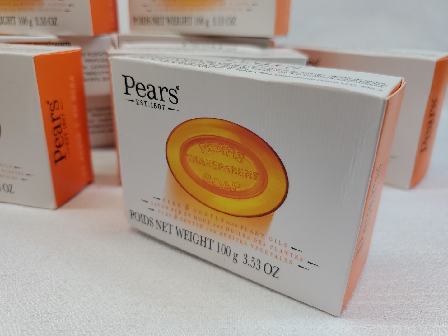 LOT of 9 Orange Pears Pure Gentle Transparent Glycerin Bar Soaps 3.53 Oz Resale