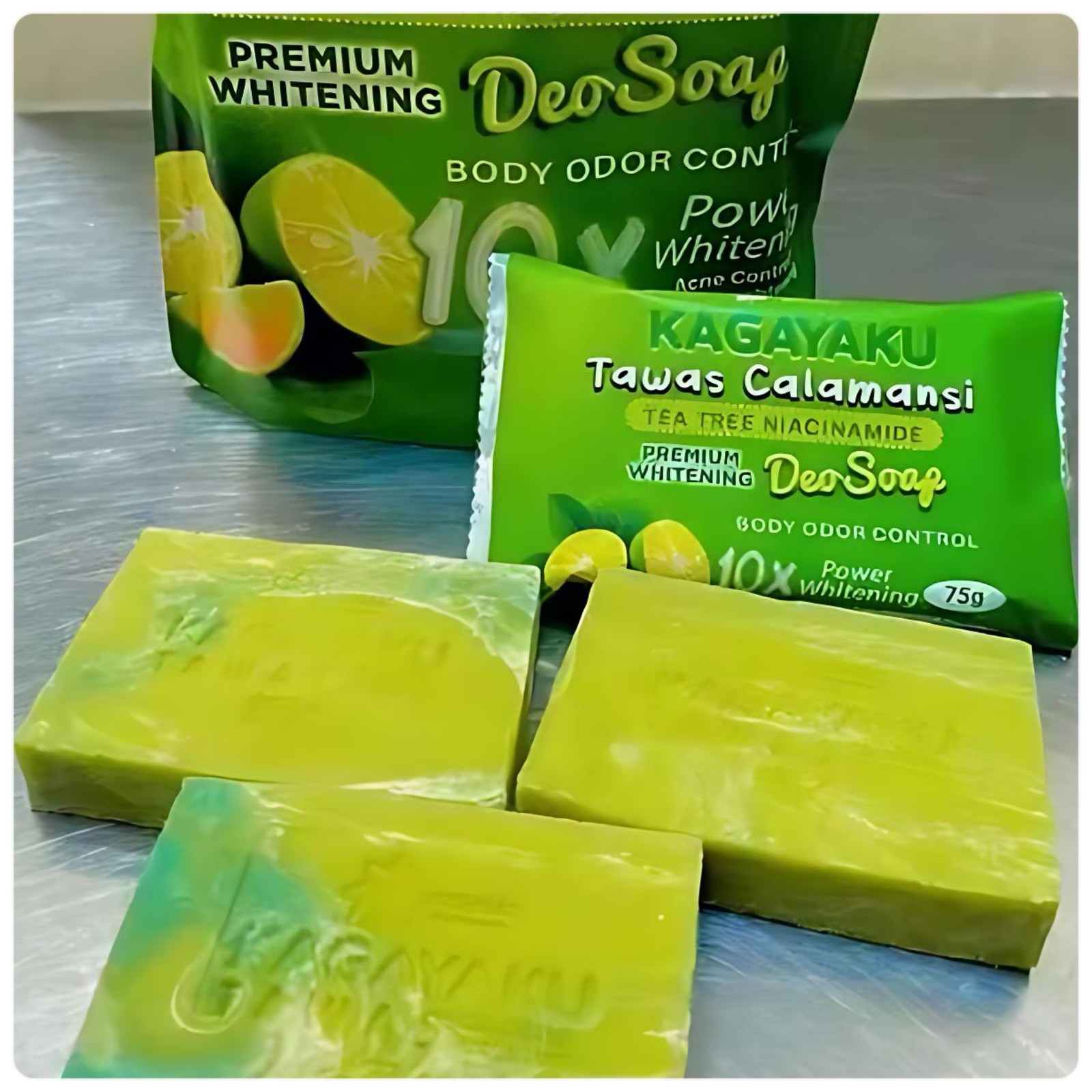 Rosmar Kagayaku Tawas Calamansi Tea Tree Niacinamide DEO SOAP 5X 75g