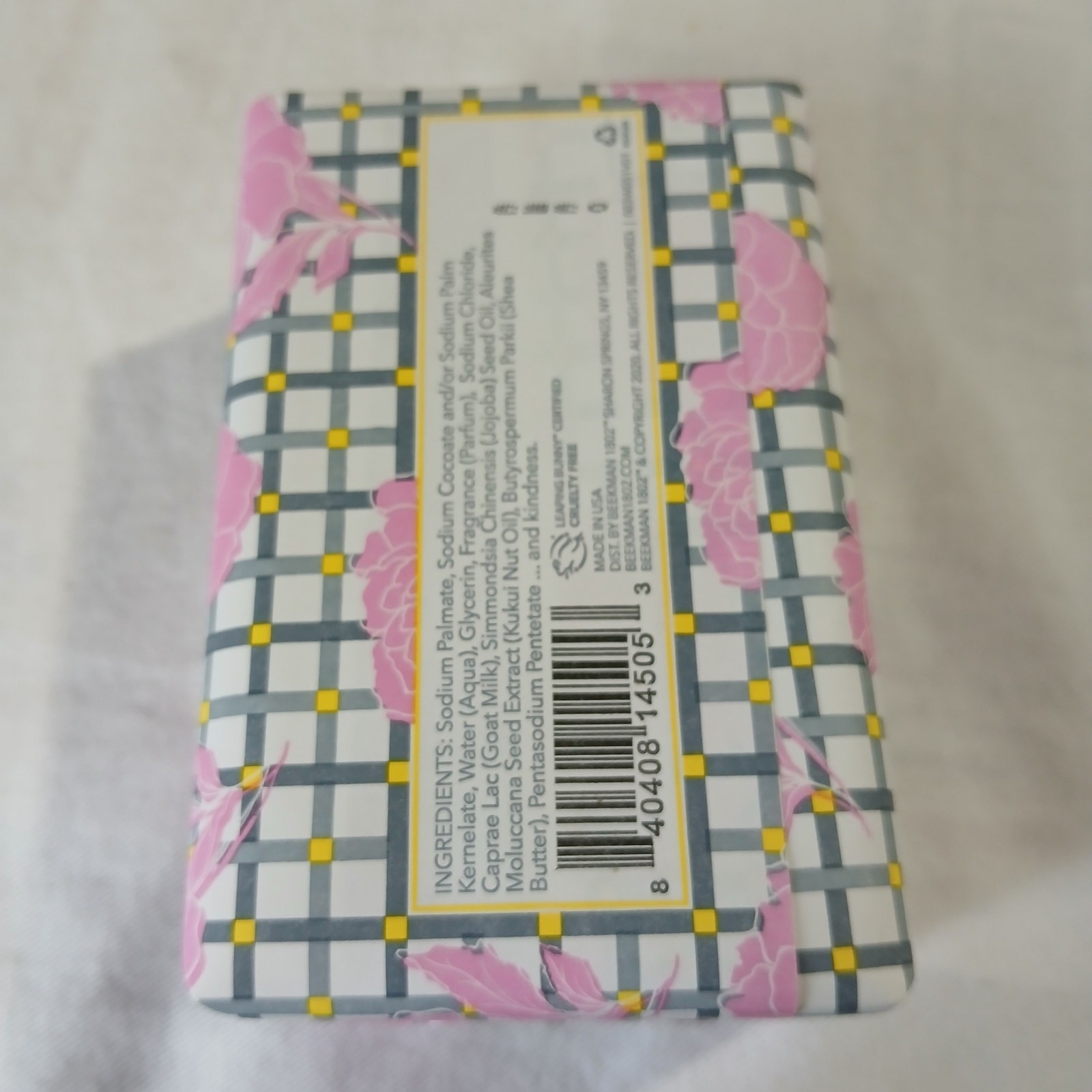 Beekman 1802 PEONY BLUSH 9 oz goat milk soap Made in the USA NEW