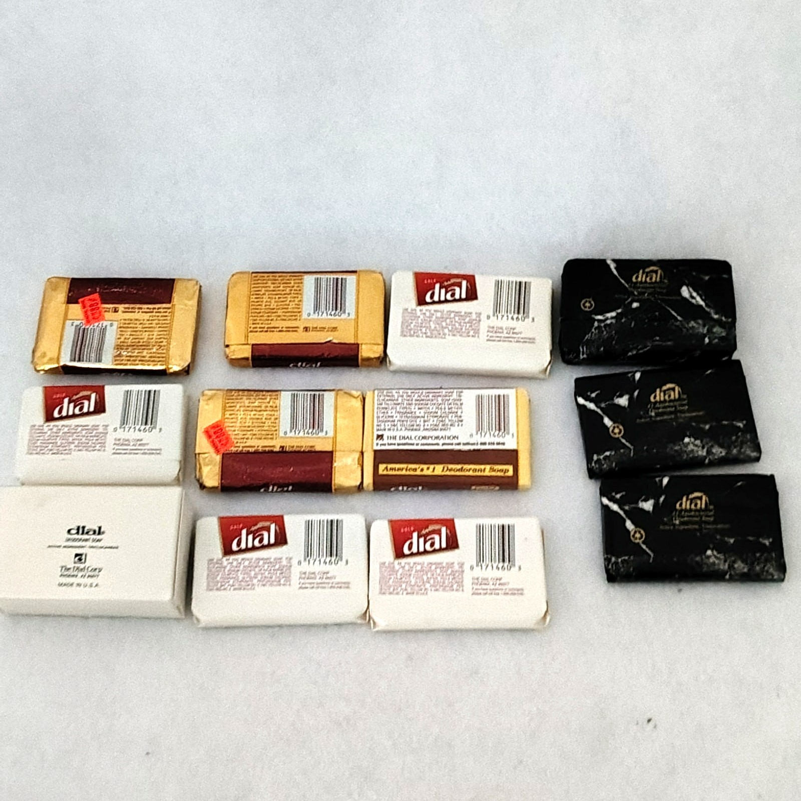 12 Vintage Dial Gold Bar Soaps Antibacterial Deodorant 1.25 oz Travel 80s NOS