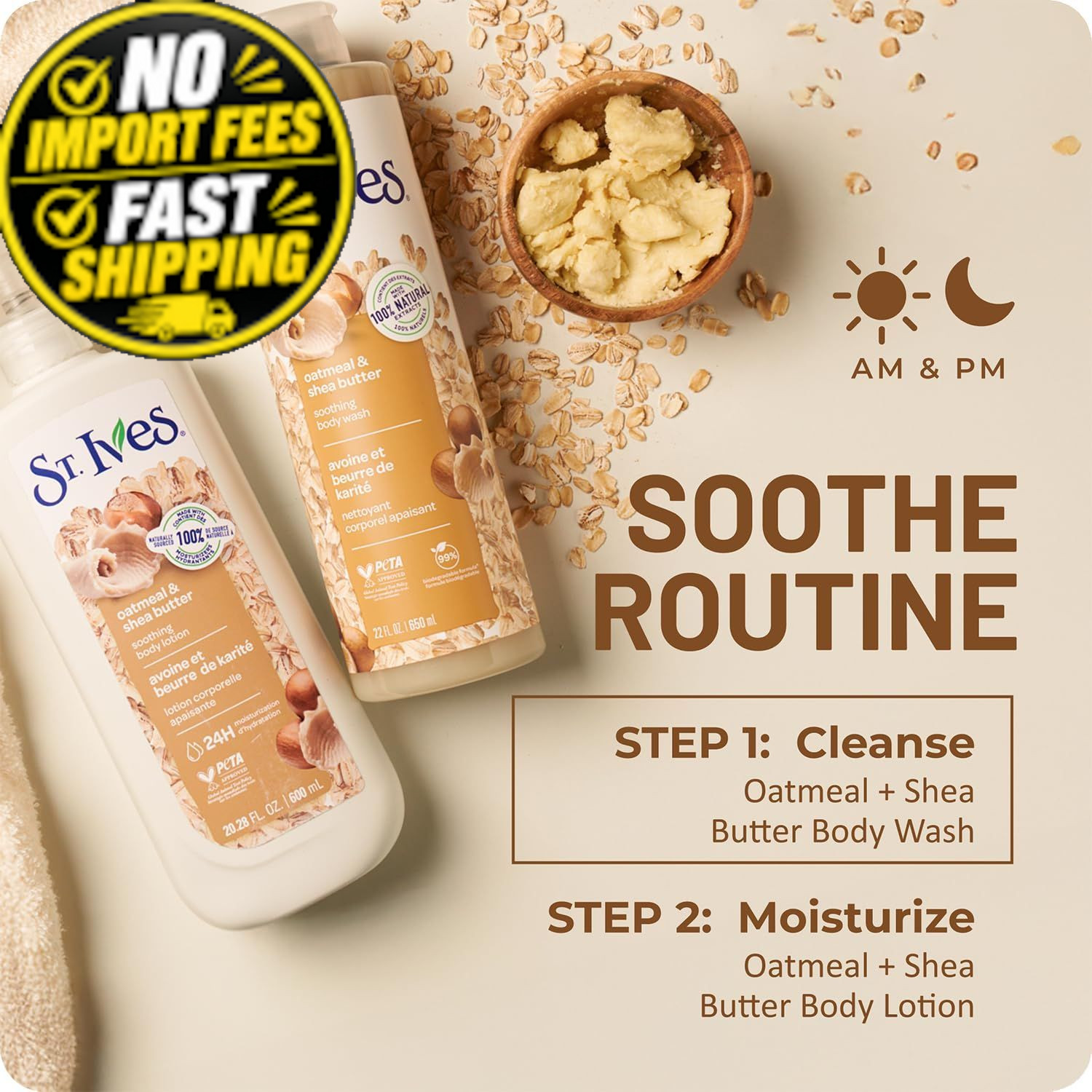 St. Ives Body Wash Variety 2-Pack – Soothing Oatmeal & Shea Butter +…