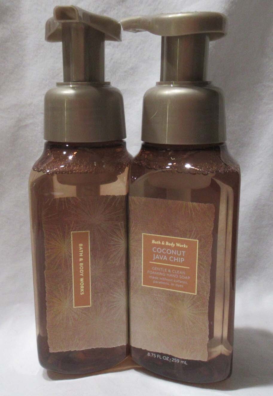 Bath & Body Works Gentle & Clean Foaming Hand Soap Set Lot 2 COCONUT JAVA CHIP