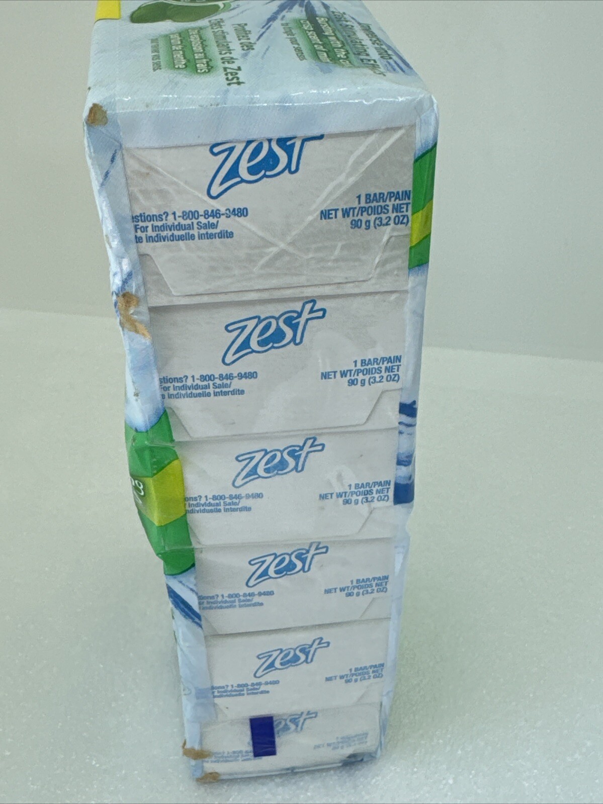 Vintage ZEST Bar Soap MINT EXPLOSION Stimulating Effects 6 Pack Of 3.2oz Bars