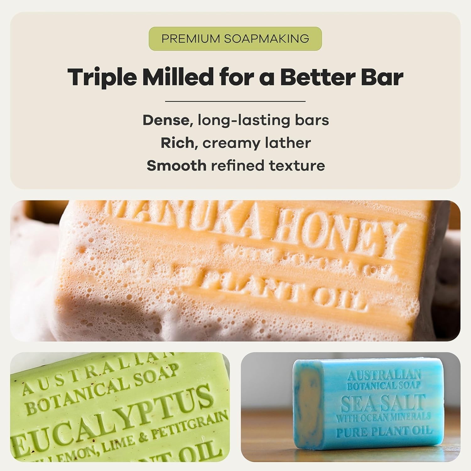 Organic Shea Butter Soap Variety Pack – 8 Large Bars of Fresh Botanical Scents
