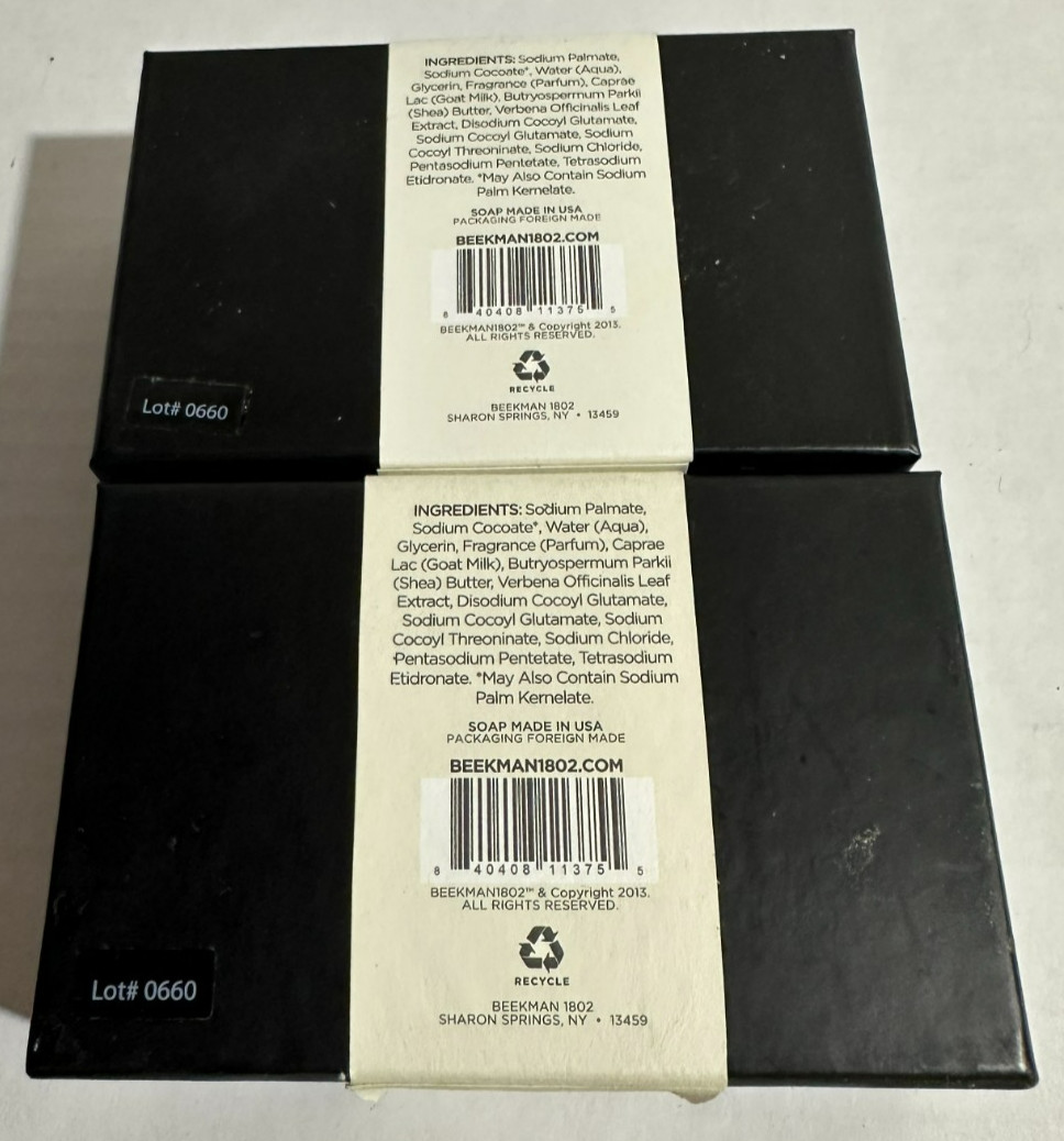 Set of 2 Beekman 1802 Fresh Air Goat Milk Bar Soap 9oz/255g