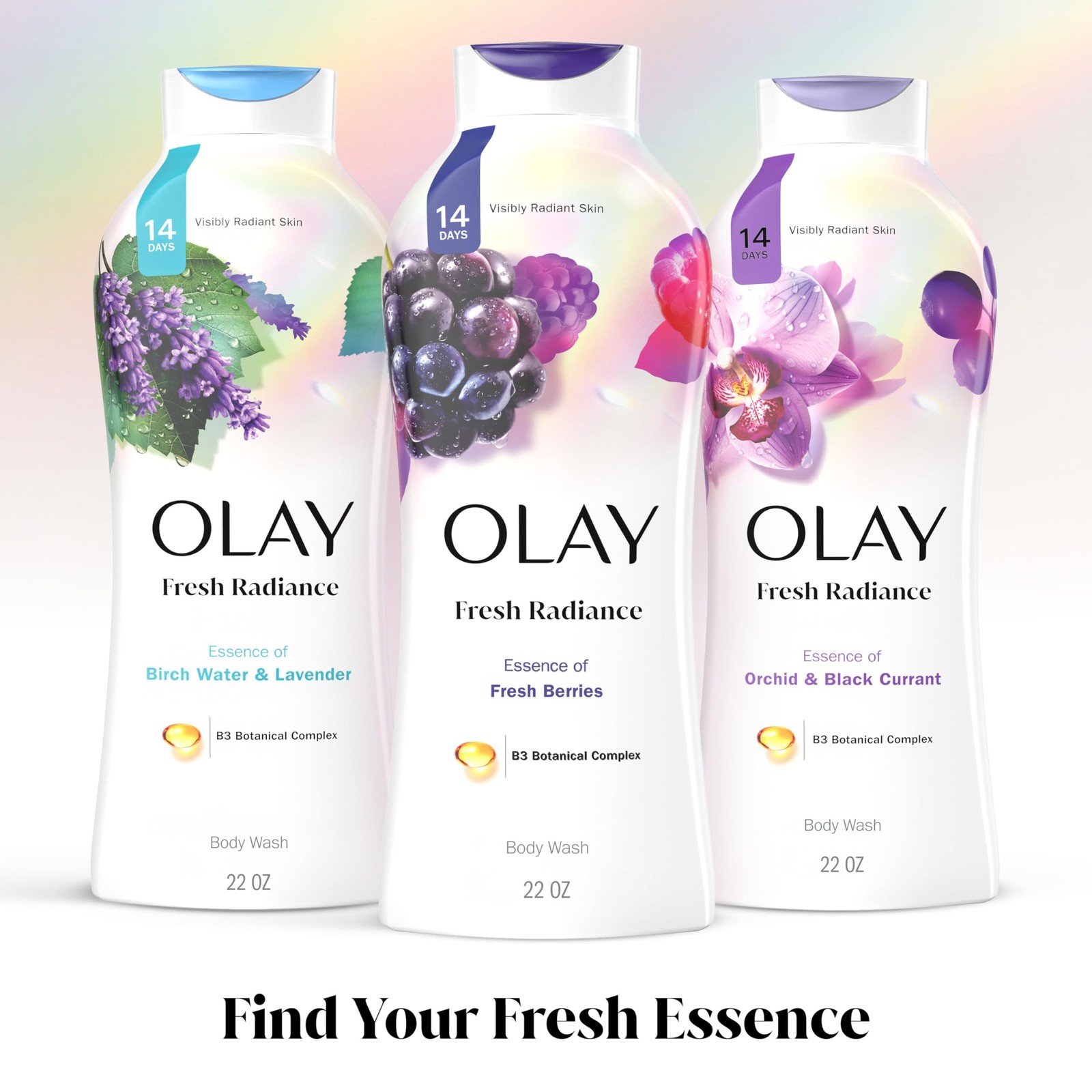 Olay Fresh Outlast Body Wash With Vitamin B3 Pack Of 4 Fresh Berry Scent 1 Oz