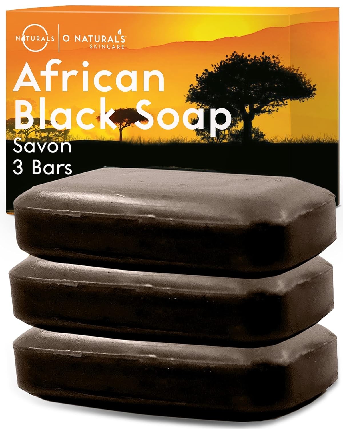 O NATURALS 3-Pack Organic Soap Bar 4oz each Set – 100% Vegan Cold Process Body W