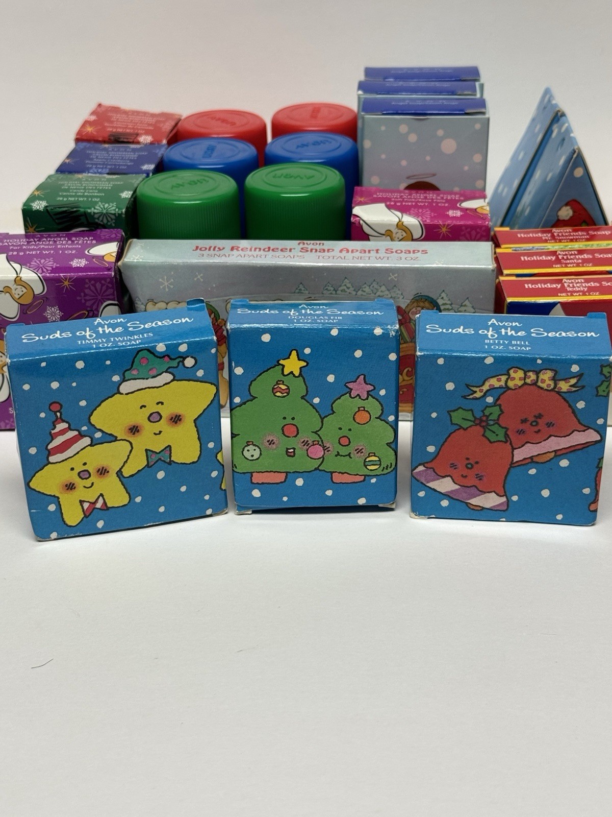 Huge Lot Of Vintage Christmas Avon Decorative Bars Of Soap NIB