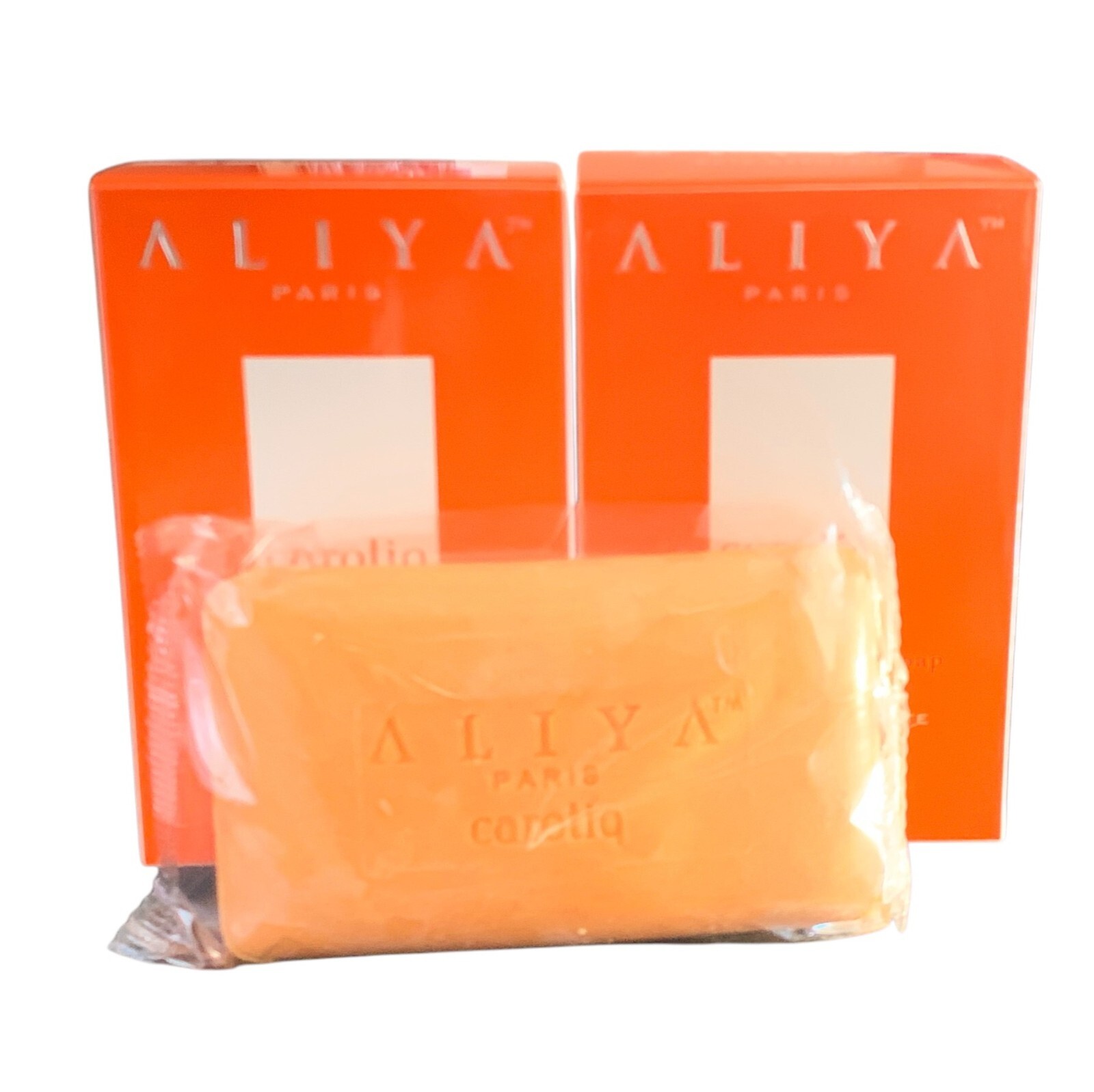 2 Pack of Aliya Paris Carotiq Exfoliating Carrot Soap, 7 oz Bars New