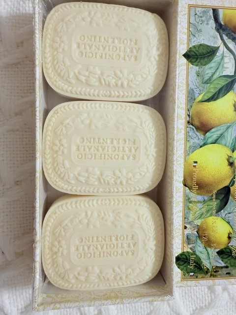 Saponificio LEMON Scented Soaps Tuscany (3) 4.4 oz GIFTBOX