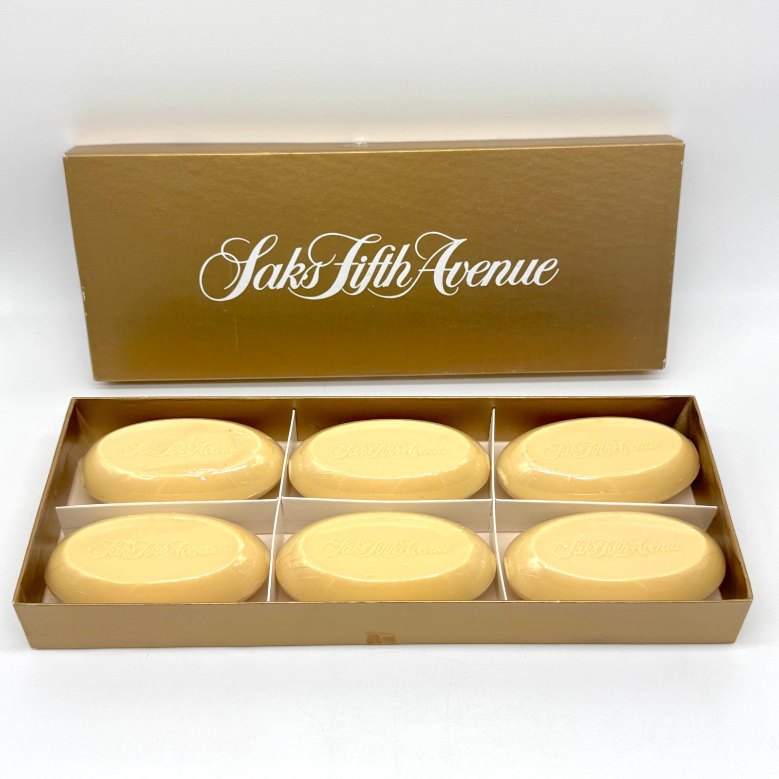 VTG Saks Fifth Avenue Fragrance 6 Soap Bars 21 oz New Old Stock Made England