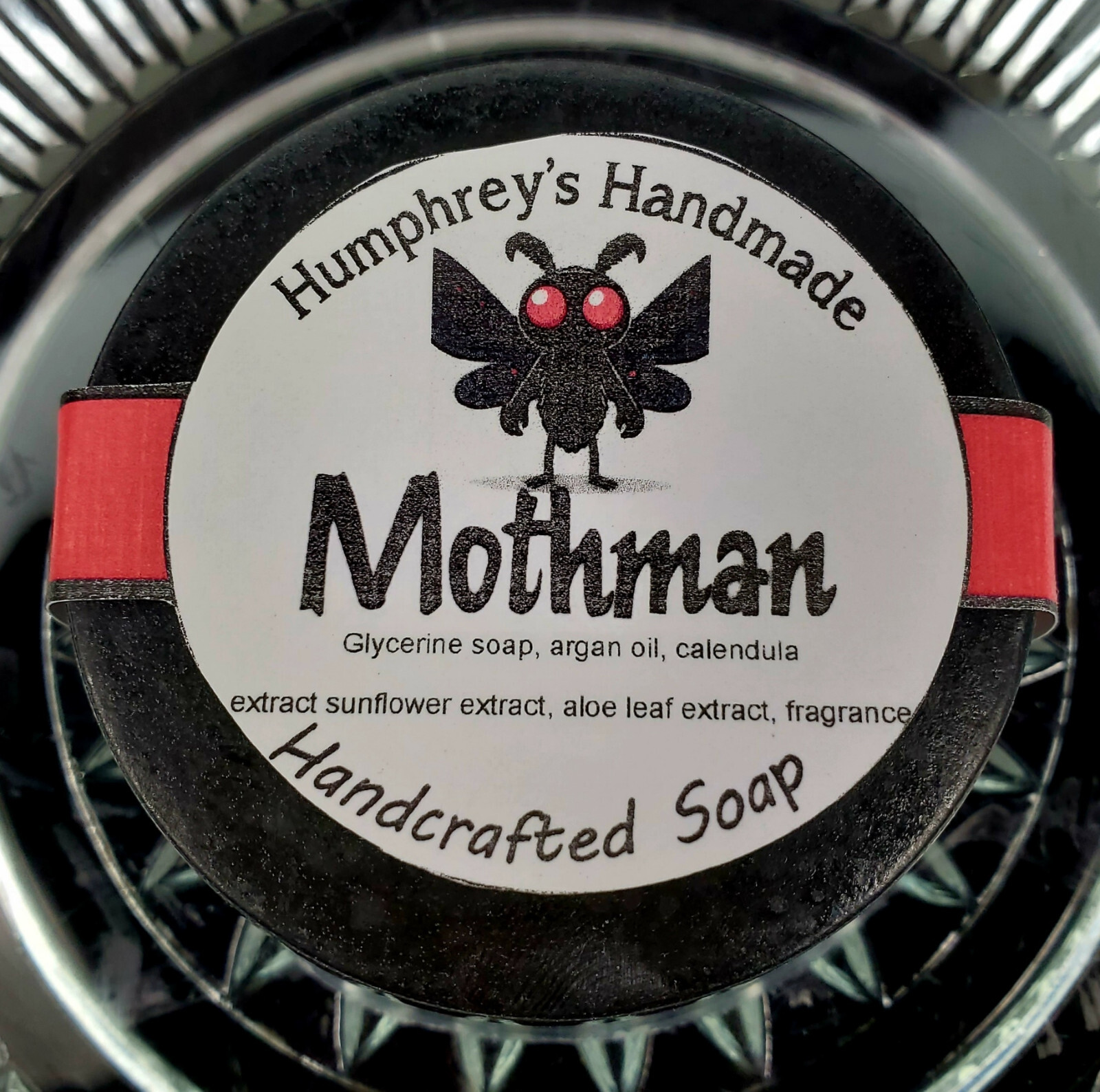 MOTHMAN Bourbon Pumpkin Scent Shave Soap, Unisex Mens Beard Wash Bar USA Made