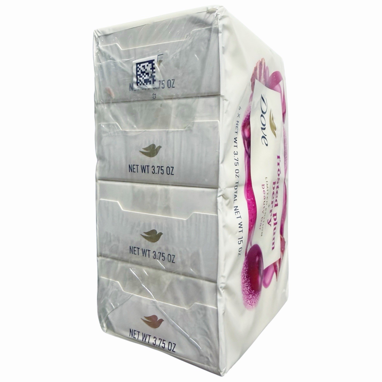 Dove FROSTED PLUM BERRY Limited Edition Beauty Bar Soap ~ 4 Bars New / Sealed