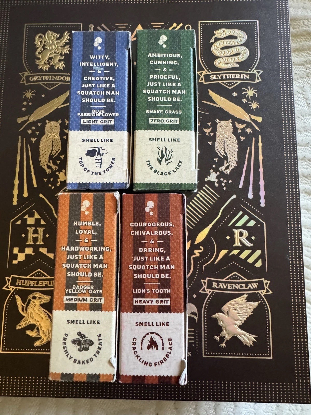 Limited Edition Dr. Squatch Harry Potter Collection 4 piece Soap Book Set
