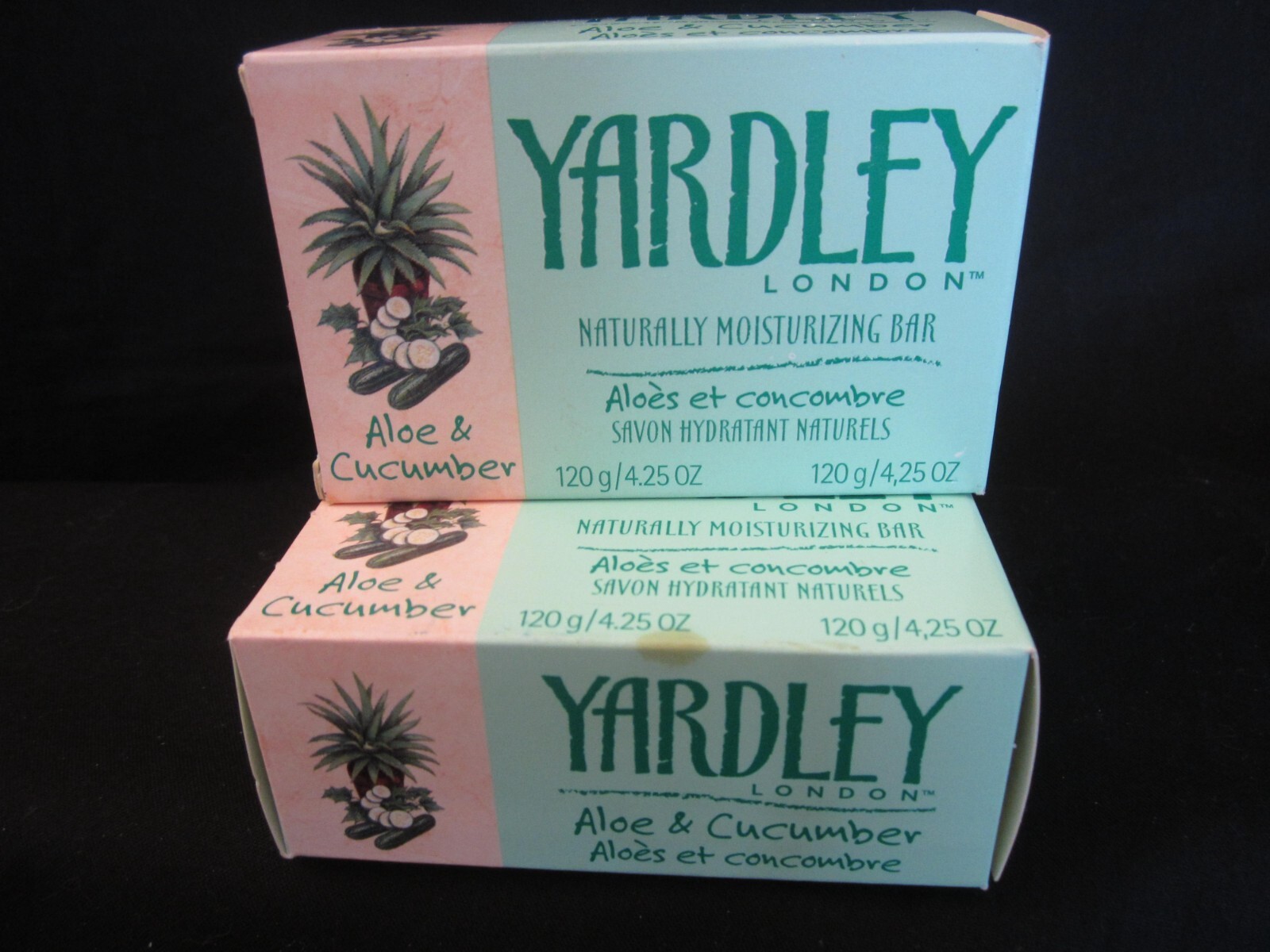 Yardley London Aloe & Cucumber Moisturizing Bath Bar Soap 4.25 oz. TWO