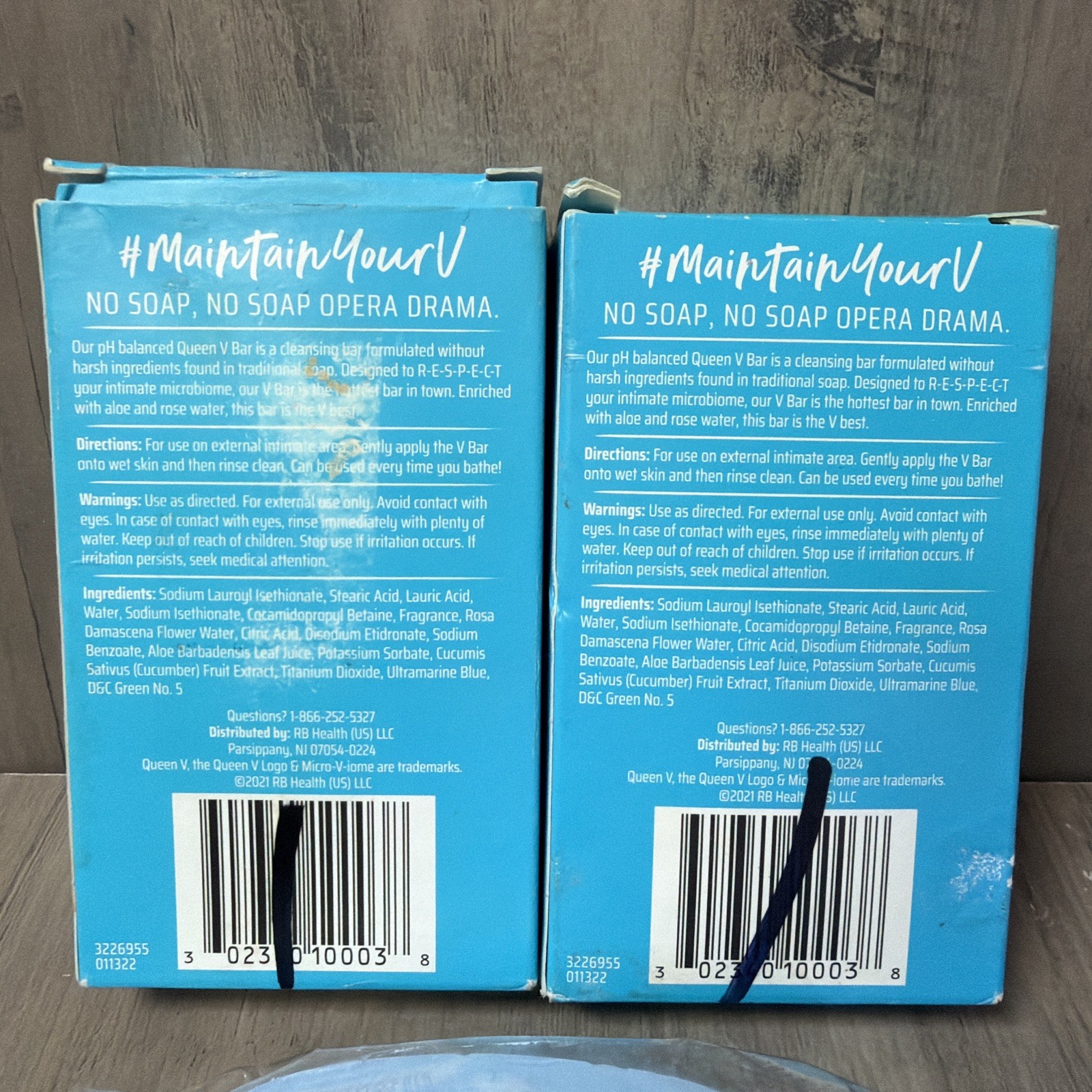 Queen V, Cleansing Bar V Bar WILD BERRY pH Balanced Soap 3.5oz Sealed Pack of 2