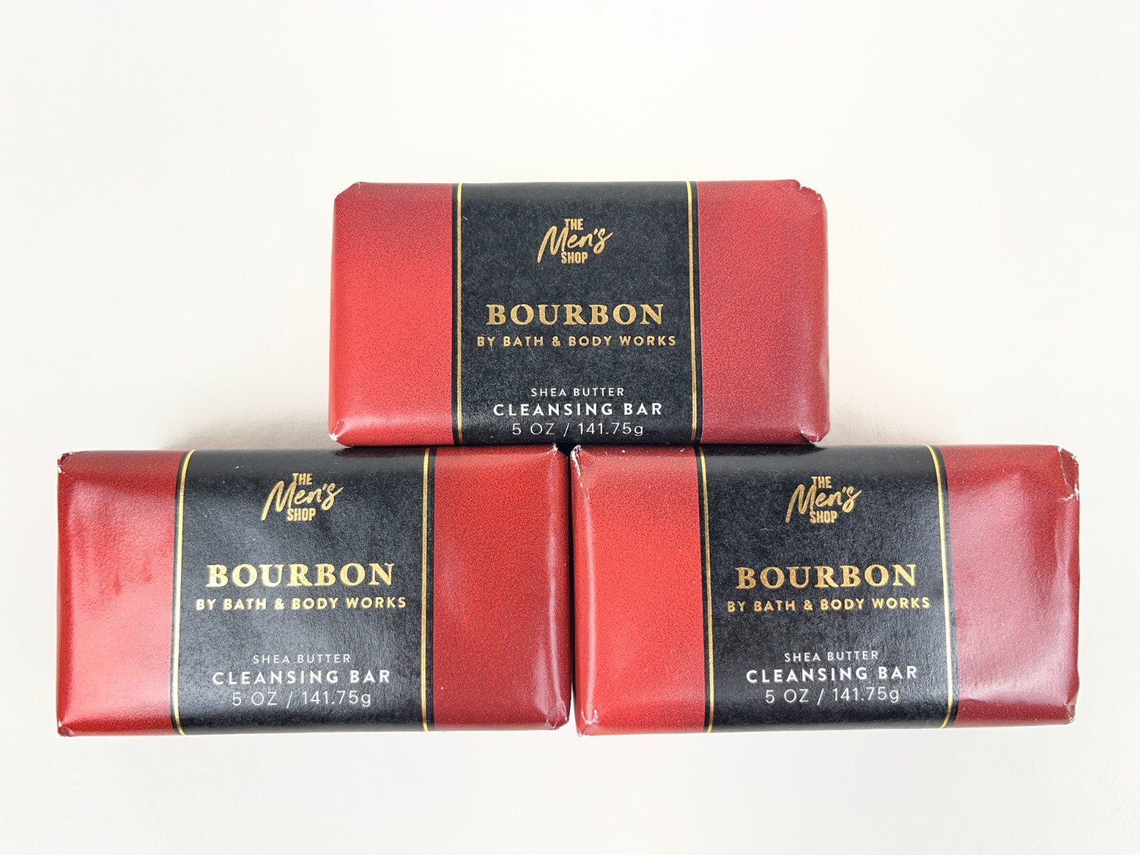 Lot of 3 Bath & Body Works Men’s Shop Bourbon Shea Butter Cleansing Soap Bars
