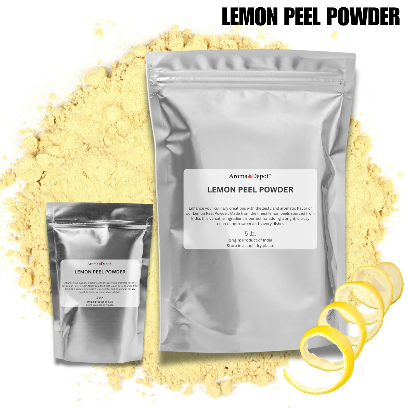 Lemon Peel Powder 1 lb. Natural Colorant Citrus limon Wholesale Soap Skincare