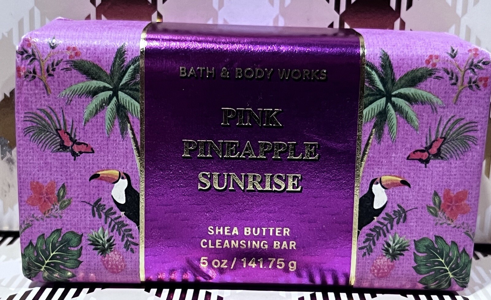 X3 PINK PINEAPPLE SUNRISE Bath & Body Works Bar Shea Butter Cleansing Soap