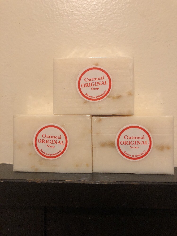 3 x Original Glutathione Gluta Skin Whitening Soap Bars w Oatmeal lot of 3