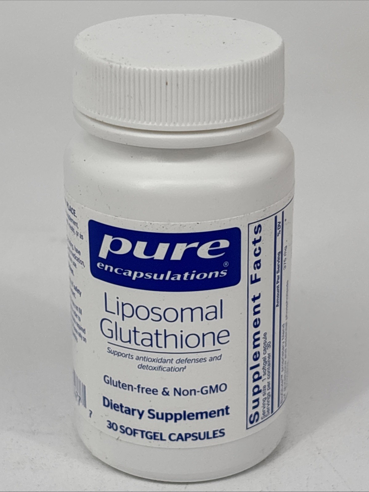 Pure Encapsulations Liposomal Glutathione 30 Count, EXP 01/27