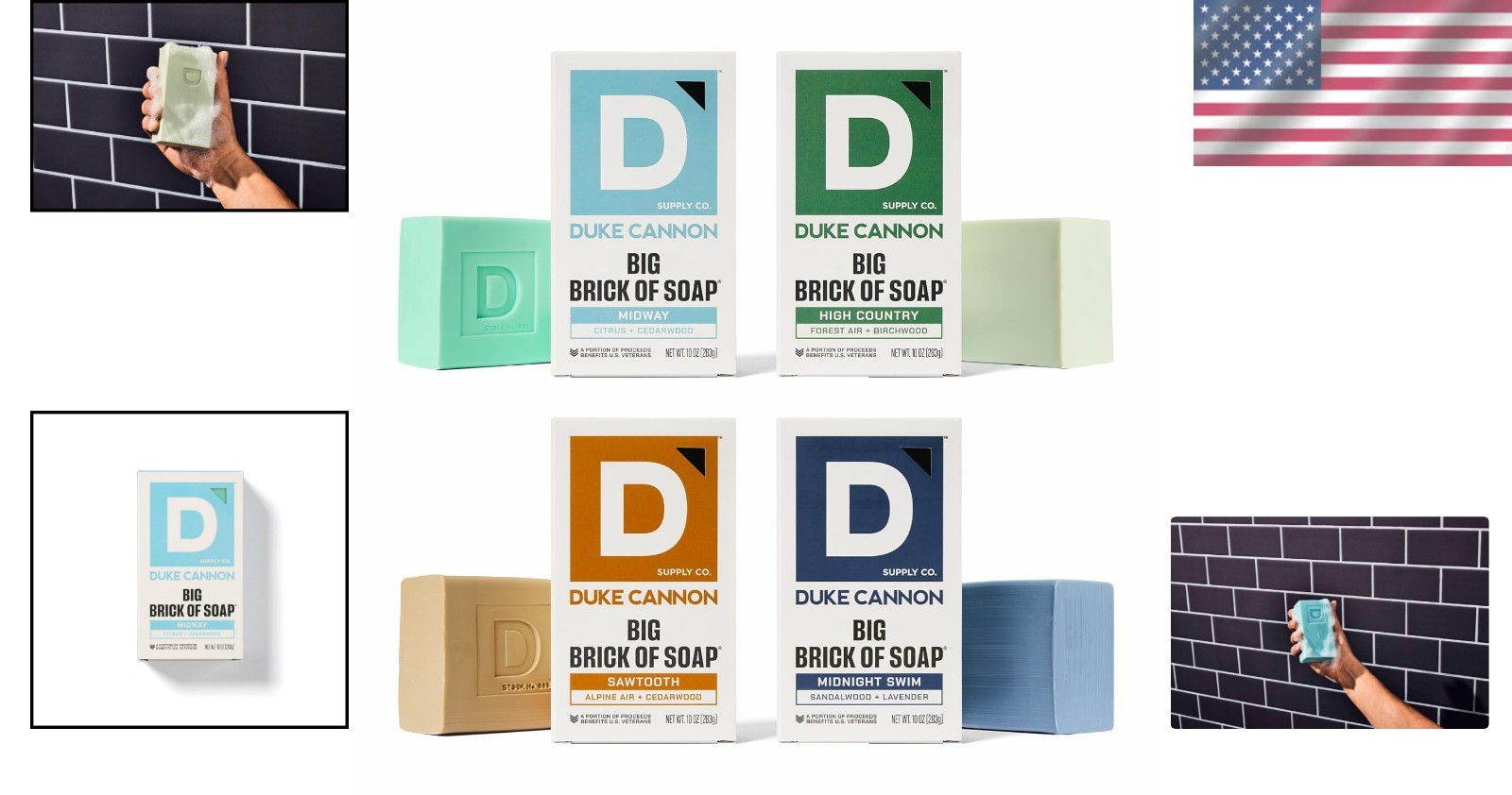 10 oz Men’s Bar Soap Collection – Pine Tar & Busch Beer, Perfect Grooming Gift