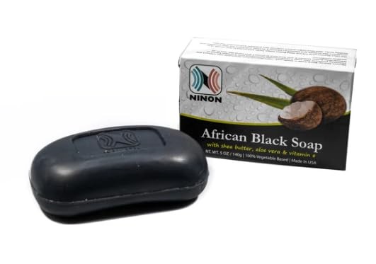 Ninon African Black Soap 5oz -6 pack 1 Ounce (Pack of 6)