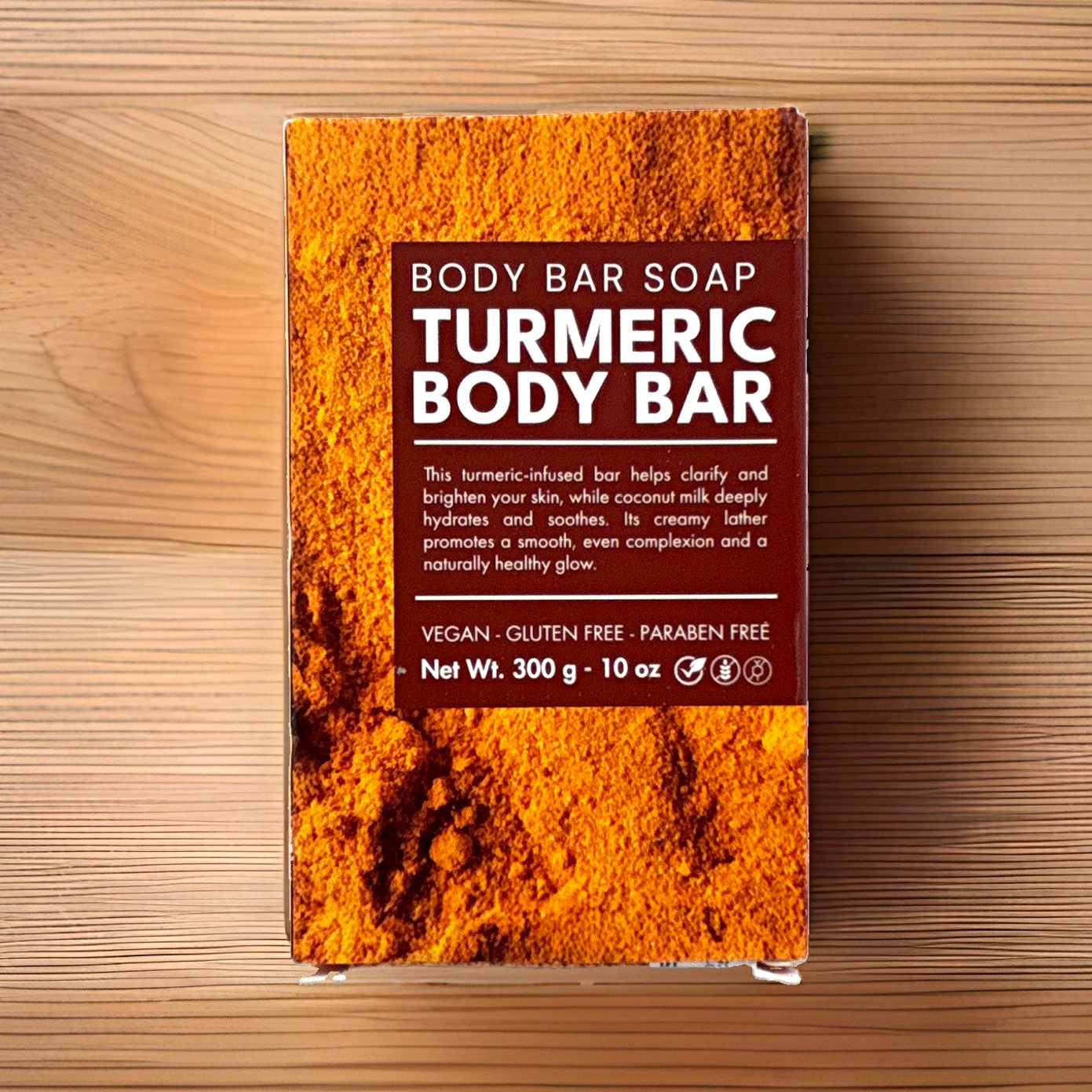 Bellvina Naturals Turmeric Body Bar Soap Vegan Gluten-Free Paraben-Free 10 oz