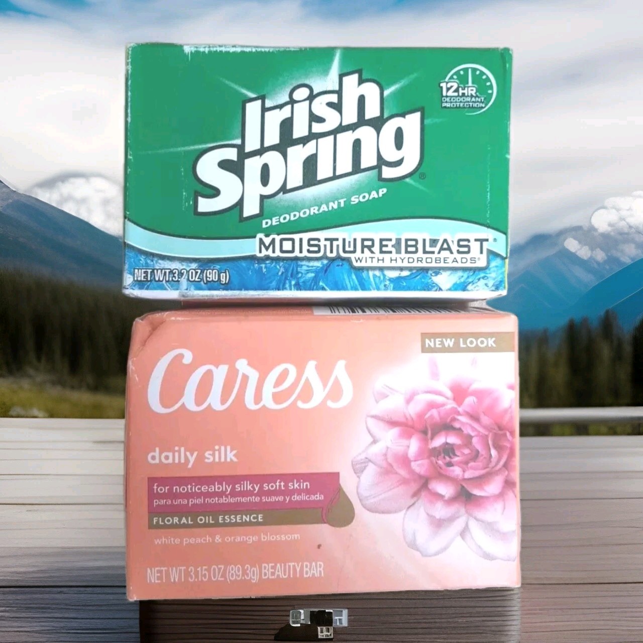 Vtg Bar Soaps Irish Spring Moisture Blast Hydrobeads Caress Daily Silk NOS